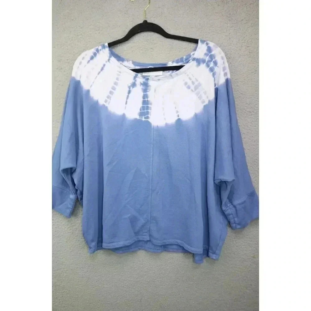 Pure Jill Tie Dye Sweatshirt-Organic Cotton-Size Large-Dolman Sleeves